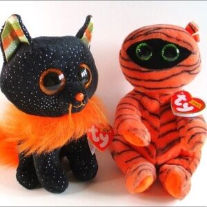 Ty Beanie Halloween set Mortica & Hocus Pocus mummy